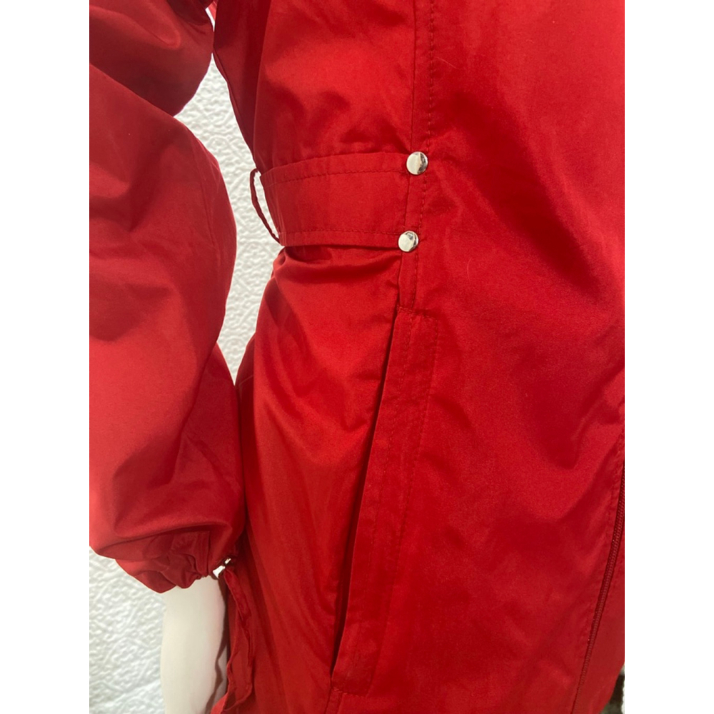 Jones New York Red Packable Rain Jacket Parka Windbreaker | Street Style Size L - Picture 6 of 15